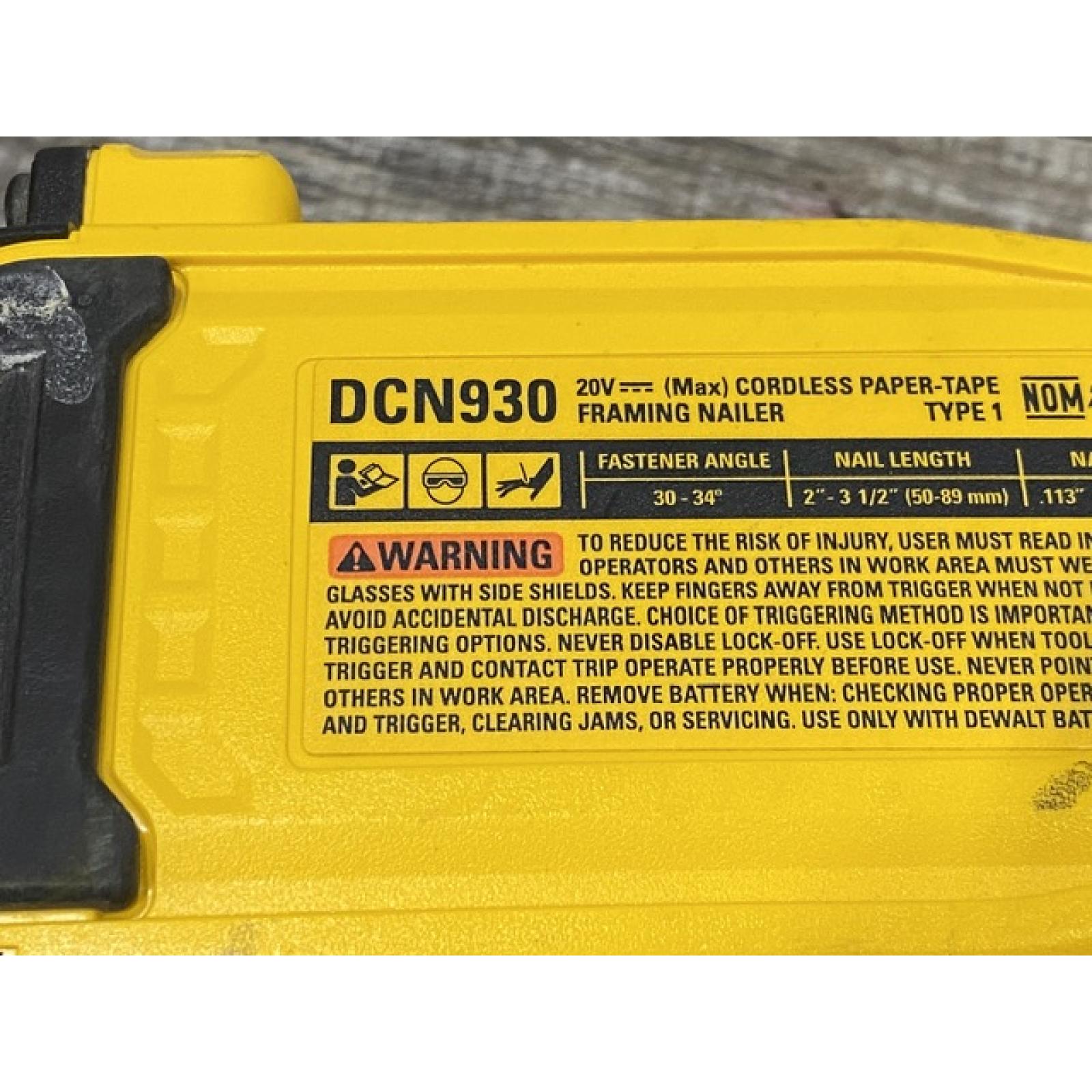 AS-IS DEWALT 20V 30 Degree Cordless Framing Nailer (Tool-Only)