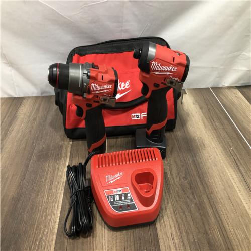 AS-IS Milwaukee FUEL 12-Volt Lithium-Ion Brushless Cordless Hammer Drill and Impact Driver Combo Kit