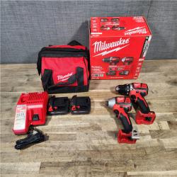 HOUSTON LOCATION - AS-IS Milwaukee M18 Brushed Cordless (2-Tool) Drill/Driver and Impact Driver Kit