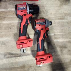 HOUSTON LOCATION - AS-IS Milwaukee M18 18V Lithium-Ion Brushless Cordless Compact Drill/Impact Combo Kit (2-Tool) W/(2) 2.0 Ah Batteries, Charger & Bag