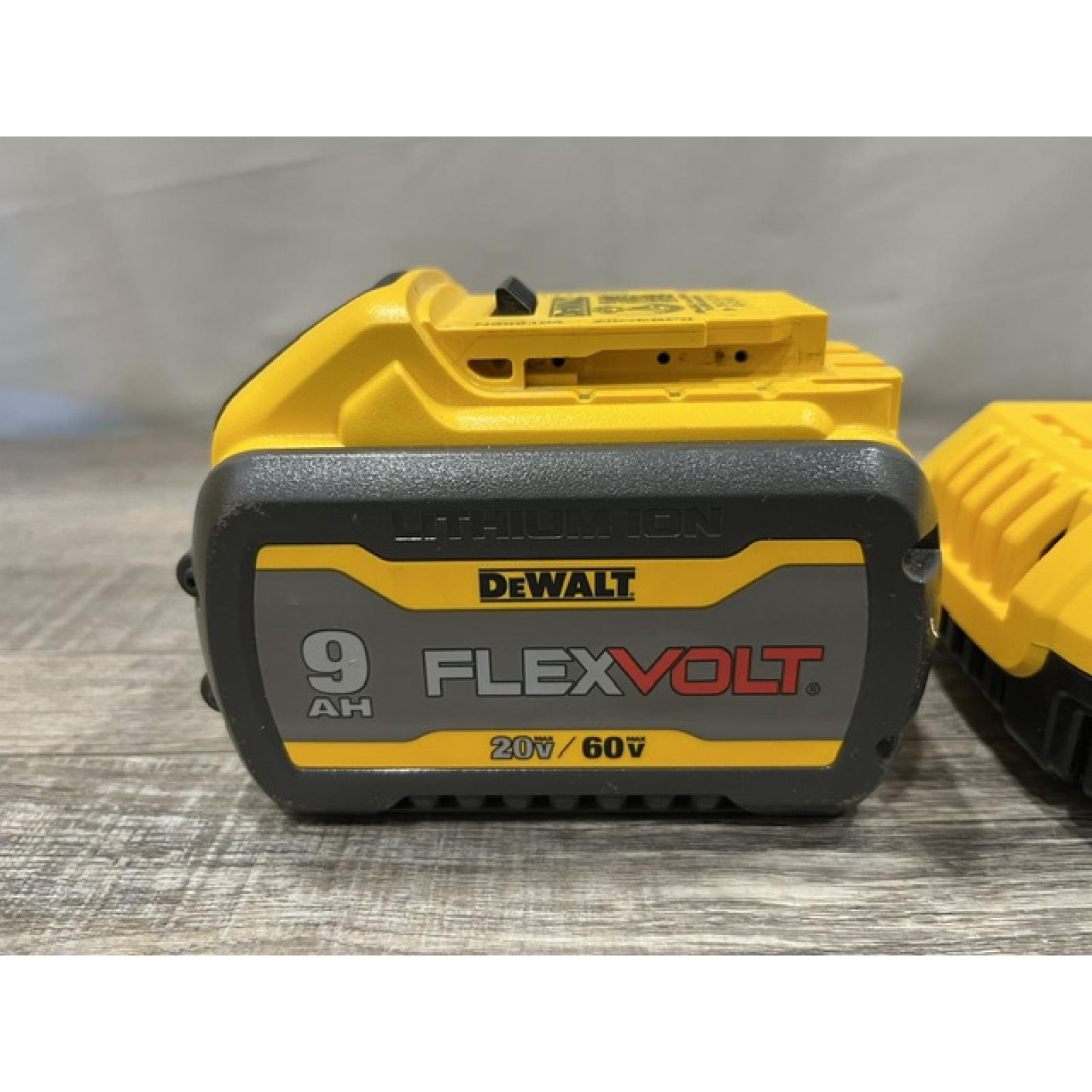 AS-IS DEWALT 20V/60V MAX FLEXVOLT Lithium-Ion 9.0Ah Battery and Charger Starter Kit