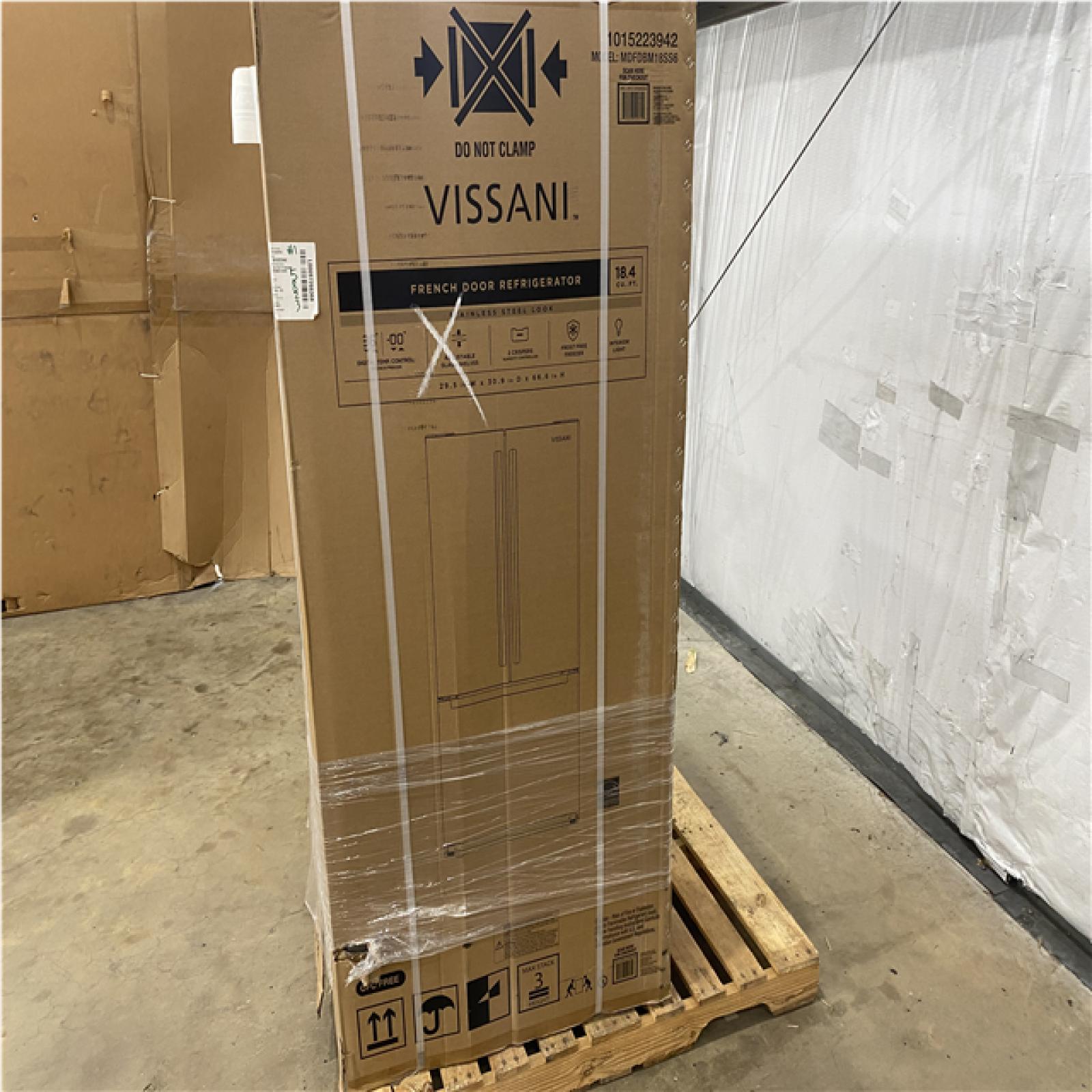 Houston Location - AS-IS home improvement pallet VISSANI REFRIGERATOR