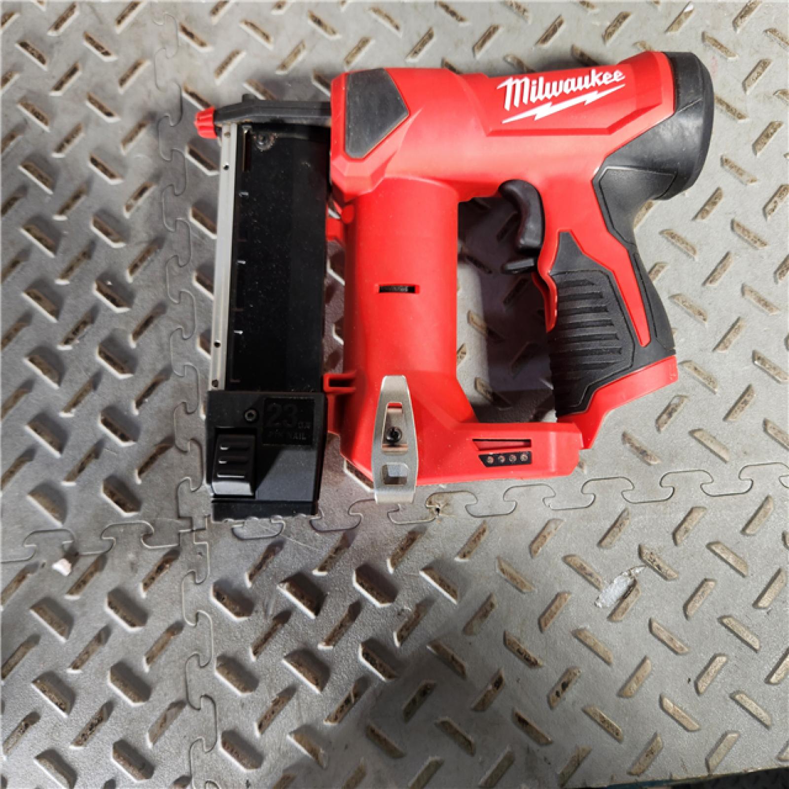 Houston location- AS-IS Milwaukee 2540-20 12V 23 Gauge Cordless Pin Nailer (Tool Only)