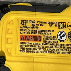 AS-IS DEWALT 20V XR Cordless 4-1/2. in. to 5 in. Variable Speed Angle Grinder (Tool Only)