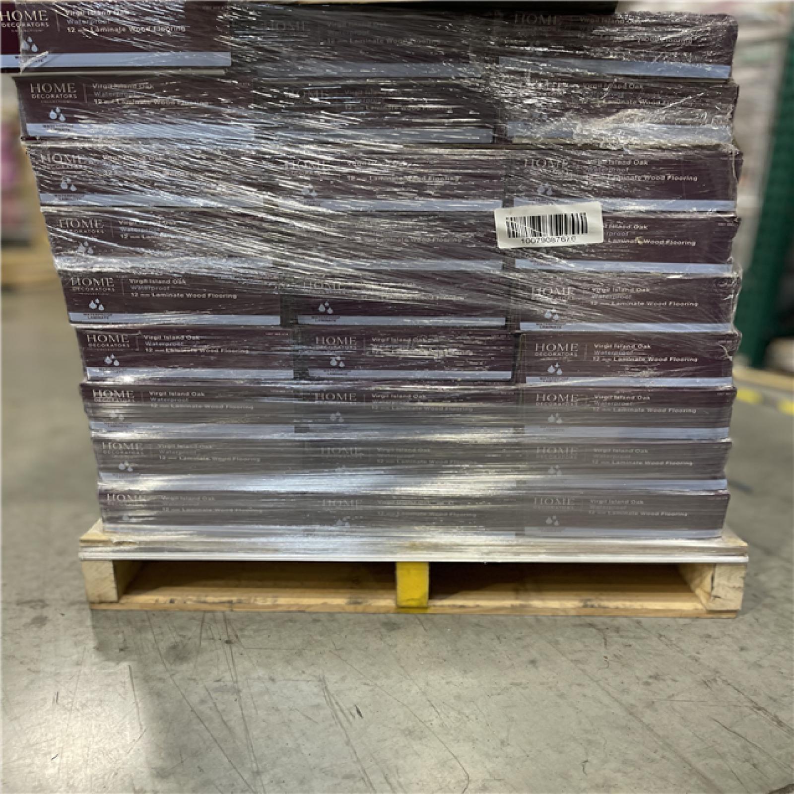 DALLAS LOCATION- Home Decorators Collection Virgil Island Oak 12 mm T x 8 in. W Waterproof Laminate Wood Flooring PALLET (27 UNITS)