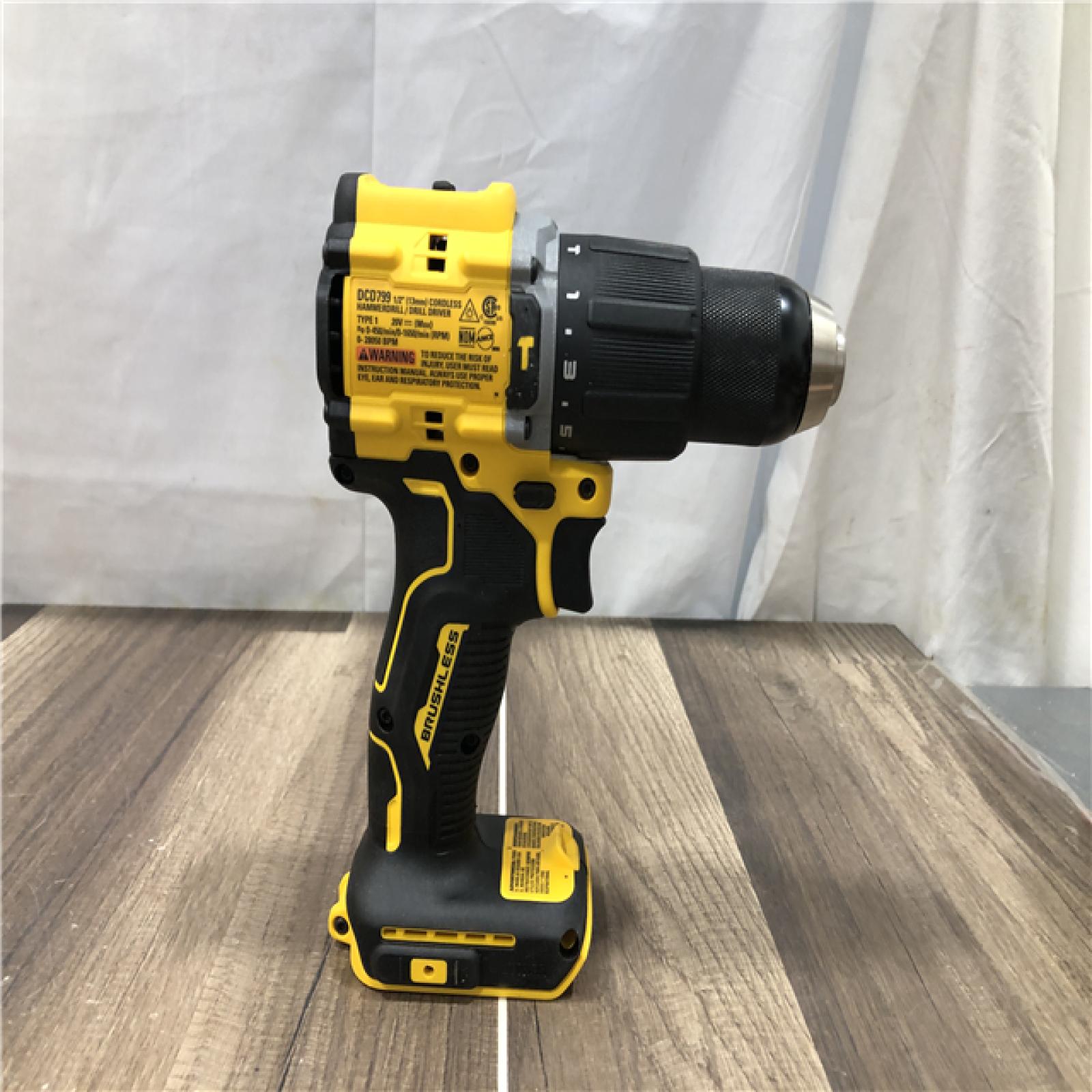 AS-IS DEWALT ATOMIC 20-Volt MAX Brushless Cordless 1/2 in. Hammer Drill (Tool-Only)
