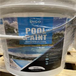 DALLAS LOCATION - Dyco Pool Paint 5 Gal. 3150 White Semi-Gloss Acrylic Exterior Paint PALLET-(6 UNITS)
