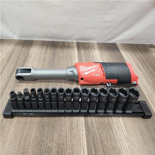 AS-IS- Milwaukee M12 FUEL INSIDER Extended Reach Box Ratchet (Tool-Only)