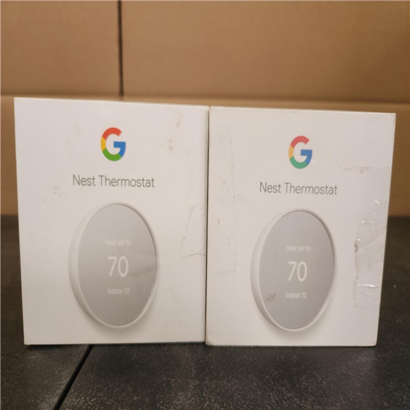 Phoenix AS-IS Google Nest Thermostat - Smart Programmable Wi-Fi Thermostat - (2-Pack)