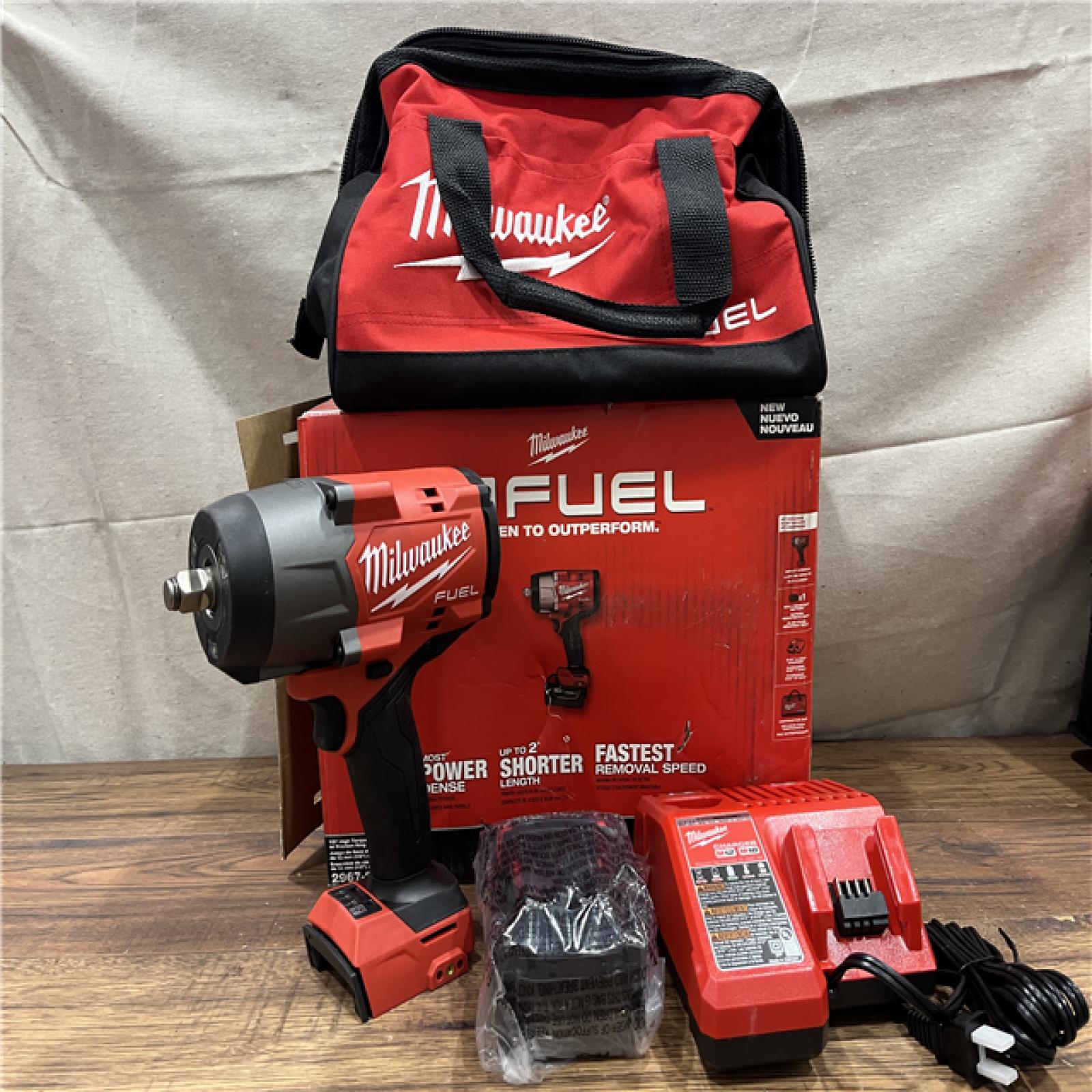 AS-IS Milwaukee M18 1/2 in. Cordless Brushless High Torque Impact Wrench Kit (Battery & Charger)