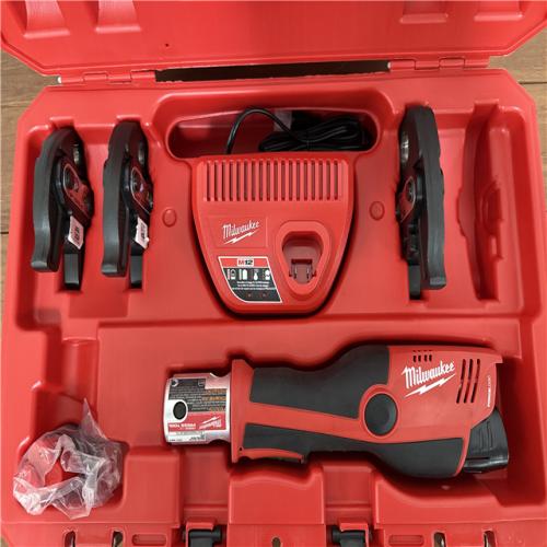 California AS-IS Milwaukee M12 Force Logic Press Tool Kit, Includes (2) Batteries, Charger & Hard Case