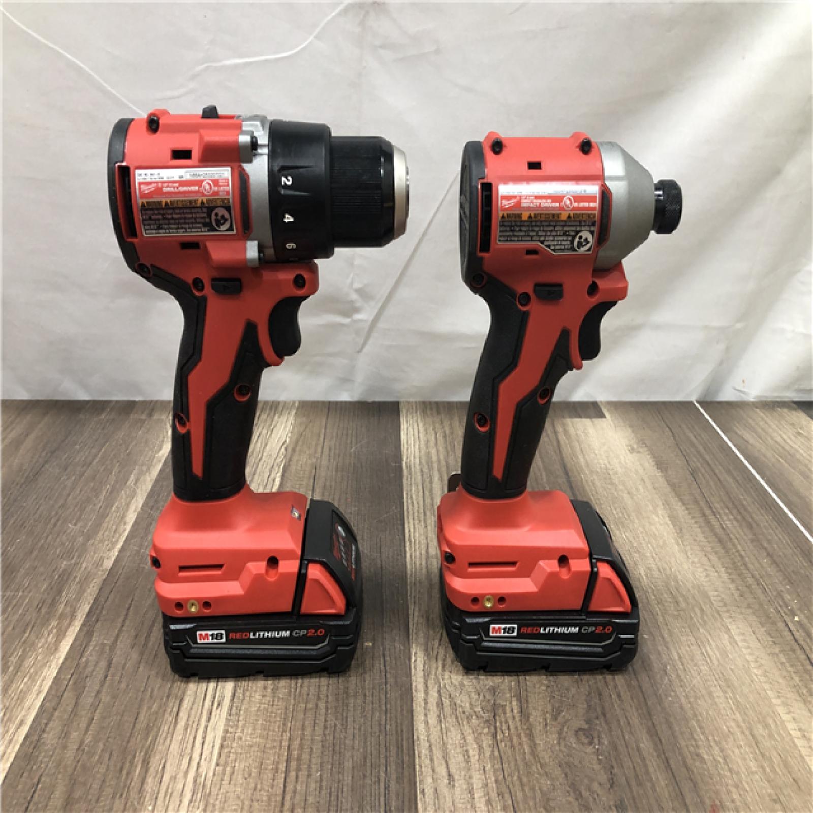 AS-IS Milwaukee 18V Lithium-Ion Brushless Cordless Compact Drill/Impact Combo Kit
