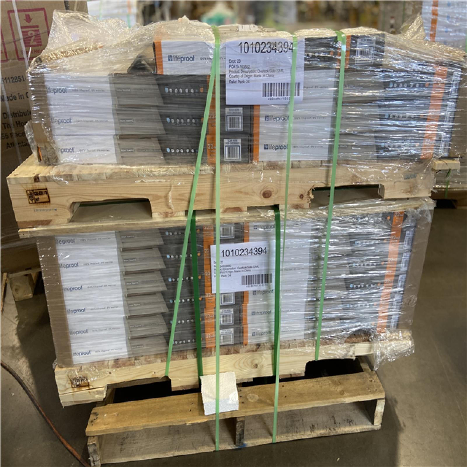 DALLAS LOCATION - Lifeproof Overlook Slate 22 MIL x 11.9 in. W x 23.8 in. L Click Lock Waterproof Vinyl Tile Flooring (17.7 sqft/case) 38 CASES