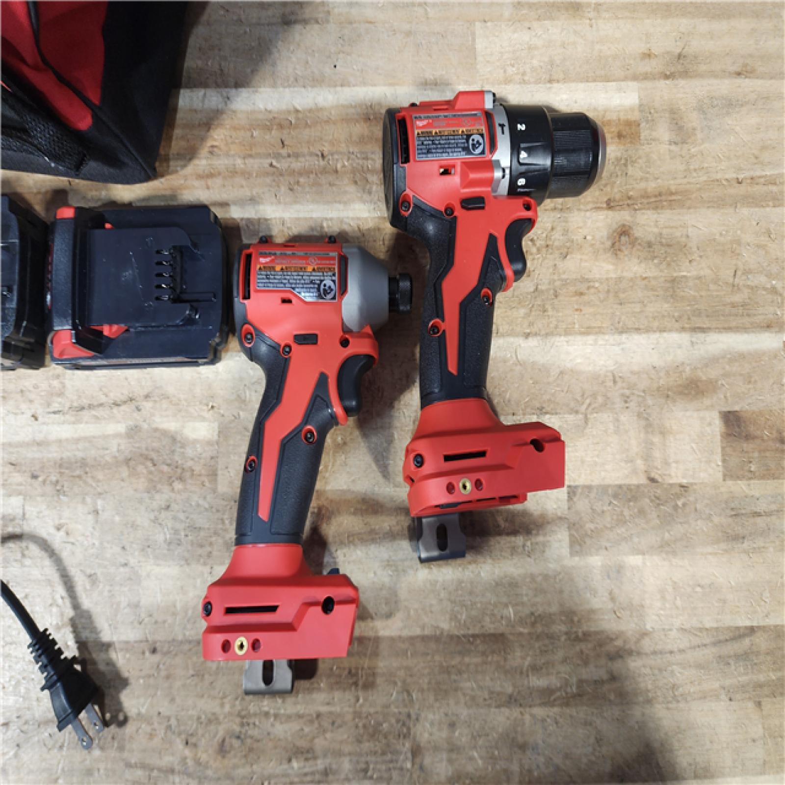 HOUSTON LOCATION - AS - IS Milwaukee 18-Volt Lithium-Ion Brushless Cordless Compact Hammer Drill/Impact Combo Kit