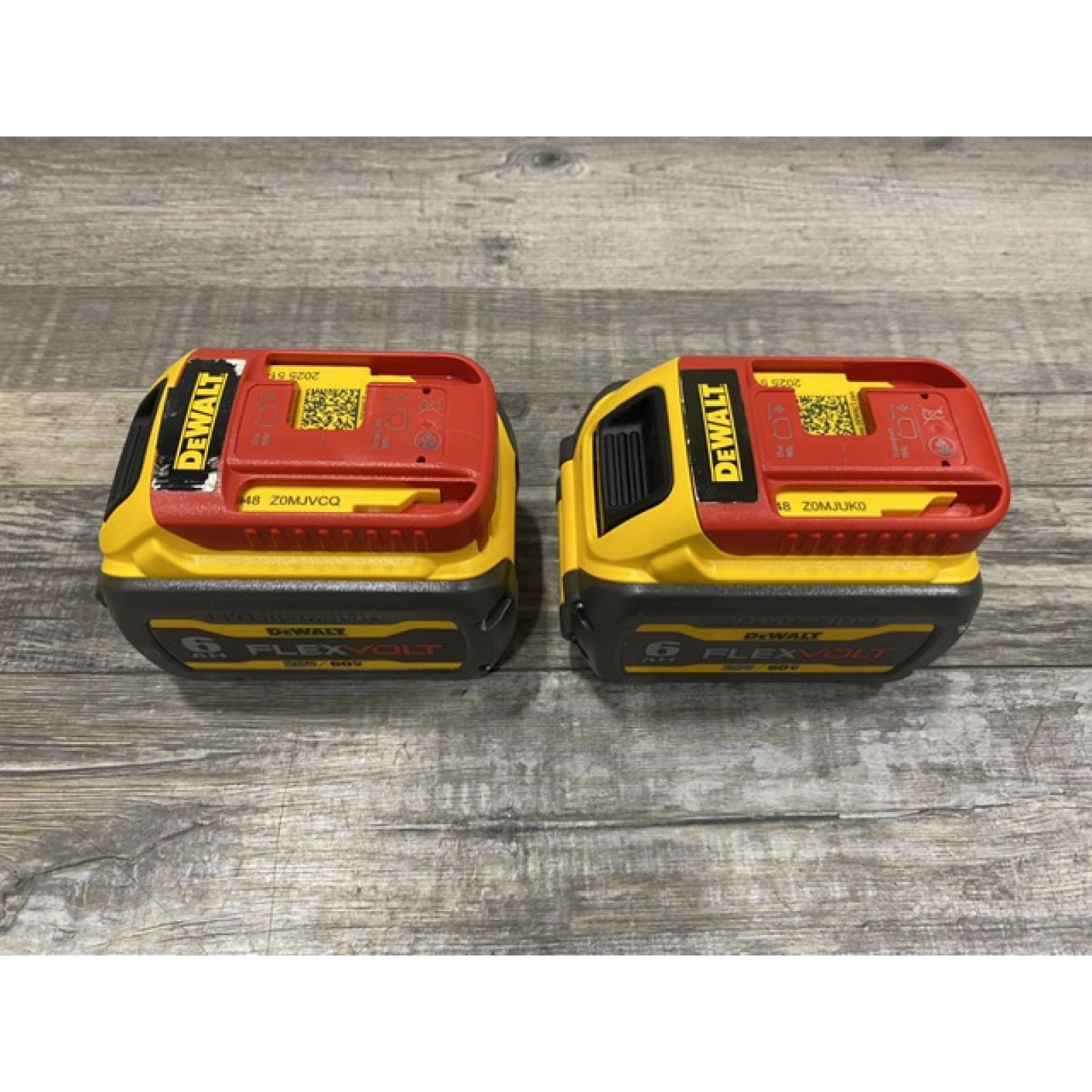 AS-IS DEWALT FLEXVOLT 20V/60V MAX Lithium-Ion 6.0Ah Battery Pack (2 Pack)