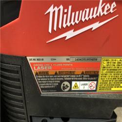 AS-IS Milwaukee 12-Volt Lithium-Ion Cordless Green 125 ft. Cross Line and Plumb Points Laser Level Kit