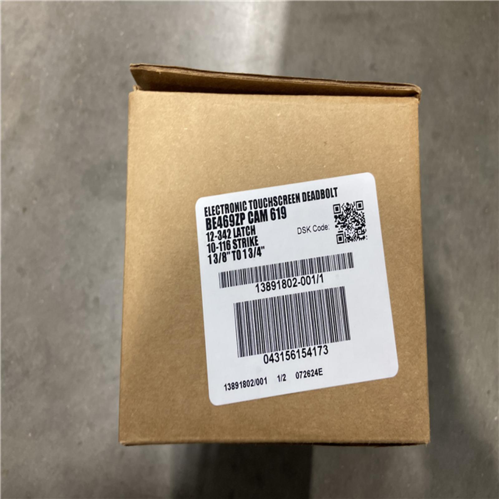 NEW! - SCHLAGE BE469ZP CAM 619 Connect Smart Deadbolt with Alarm with Camelot Trim in Satin Nickel