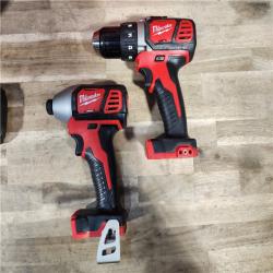 HOUSTON LOCATION - AS-IS Milwaukee 18V Cordless Brushed 2-Tool Drill/Driver and Impact Driver Kit