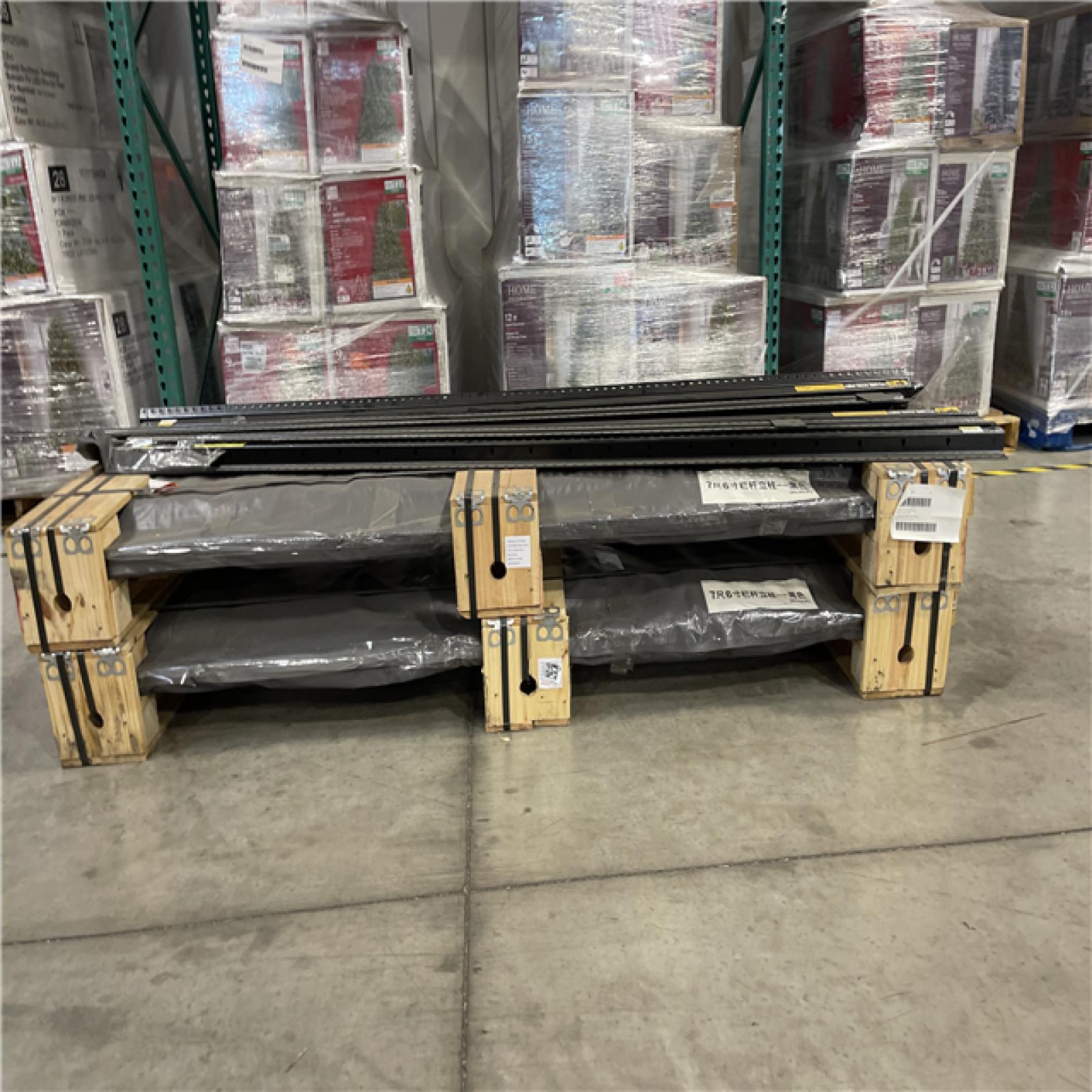 DALLAS LOCATION - LIFETIME STEEL POST 4 in. x 7-1/2 ft. Powder Coated Black Galvanized Steel with Top Plate for In-Ground Line Applications Metal Fence Post PALLET-(48 UNITS)