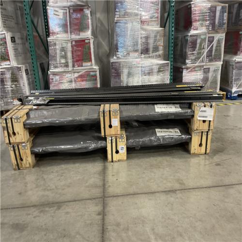 DALLAS LOCATION - LIFETIME STEEL POST 4 in. x 7-1/2 ft. Powder Coated Black Galvanized Steel with Top Plate for In-Ground Line Applications Metal Fence Post PALLET-(48 UNITS)