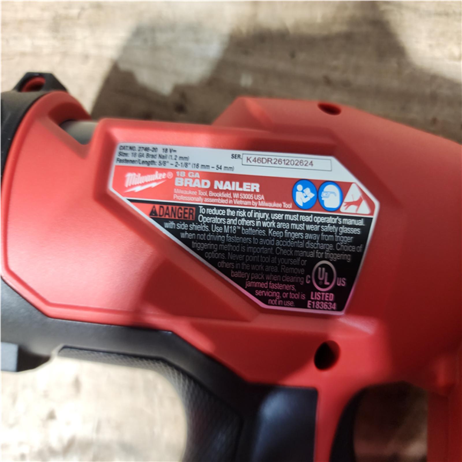 HOUSTON LOCATION - AS - IS Milwaukee FUEL 18-Volt Lithium-Ion Brushless Cordless Gen II 18-Gauge Brad Nailer (Tool-Only)