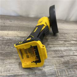 AS-IS DEWALT 20V MAX XR Cordless Brushless 4.5 in. Paddle Switch Small Angle Grinder with Kickback Brake (Tool Only)