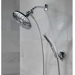 DALLAS LOCATION - DELTA Shower Head & Hand Shower 1.75 GPM 4-Setting in Chrome PALLET-(22 UNITS)