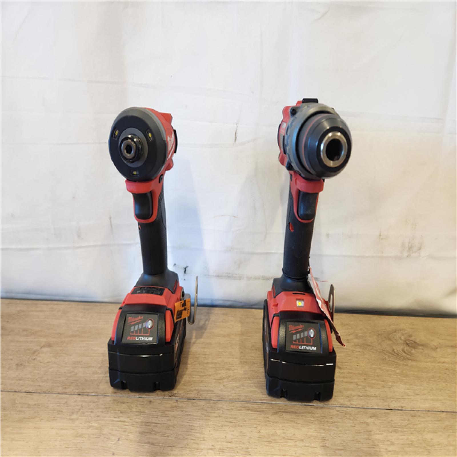 AS-IS- Milwaukee FUEL 18V Lithium-Ion Brushless Cordless Hammer Drill and Impact Driver Combo Kit