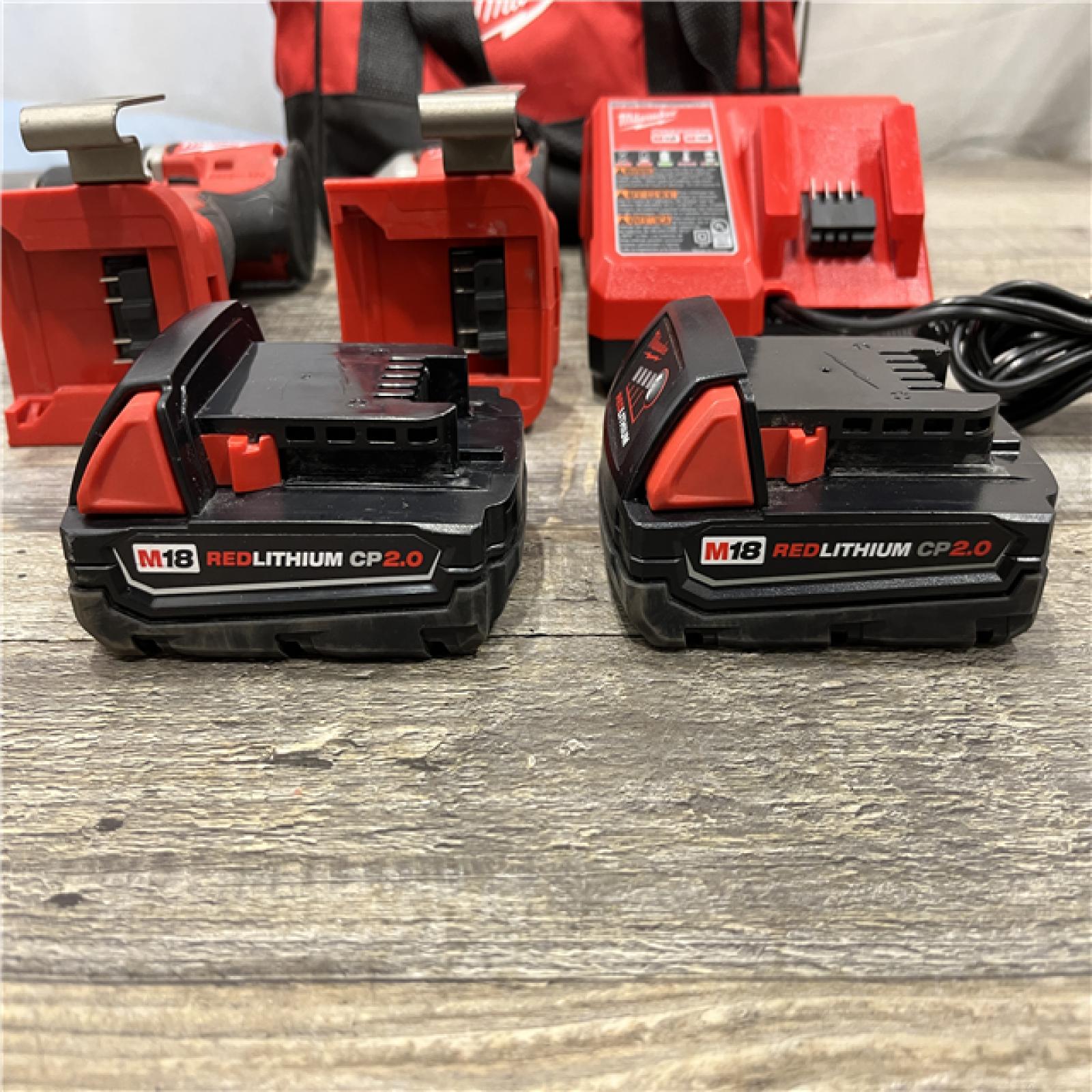 AS-IS Milwaukee 18V Lithium-Ion Brushless Cordless Compact Drill/Impact Combo Kit