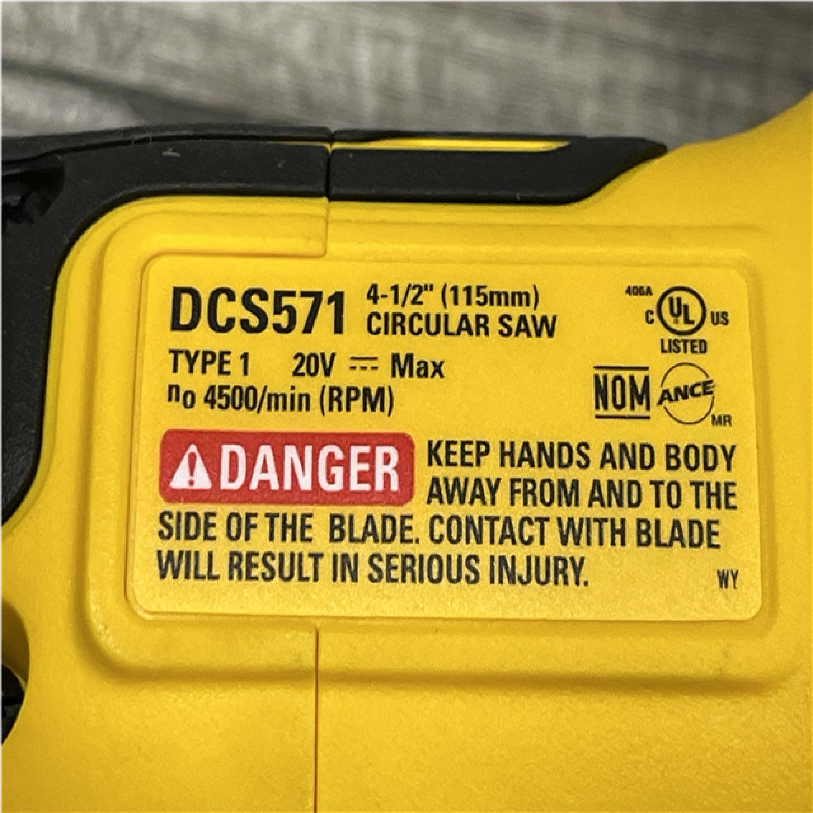 AS-IS DEWALT ATOMIC 20V MAX Cordless Brushless 4-1/2 in. Circular Saw (Tool Only)