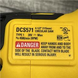 AS-IS DEWALT ATOMIC 20V MAX Cordless Brushless 4-1/2 in. Circular Saw (Tool Only)