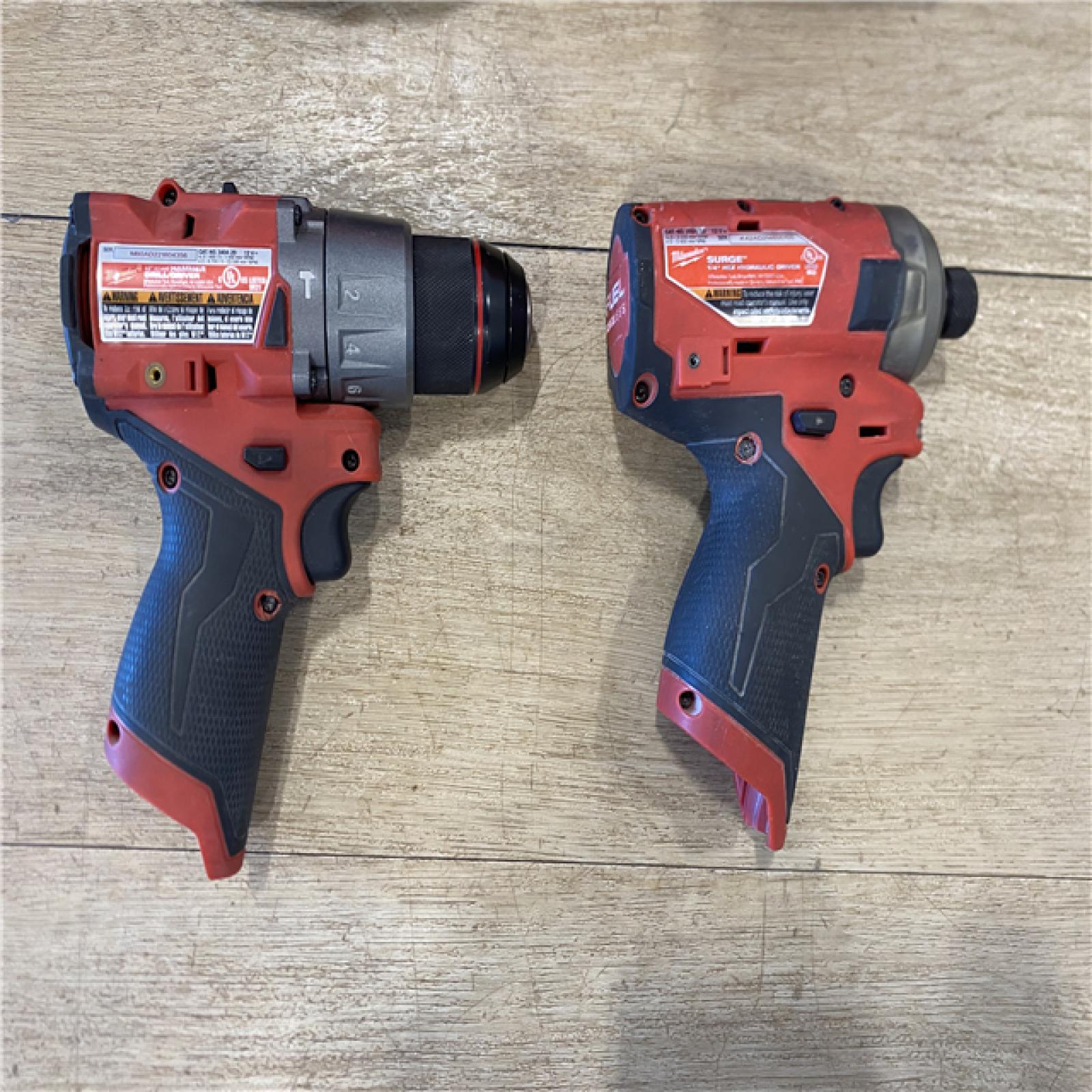 AS-IS Milwaukee FUEL 12-Volt Lithium-Ion Brushless Cordless Hammer Drill and Impact Driver Combo Kit