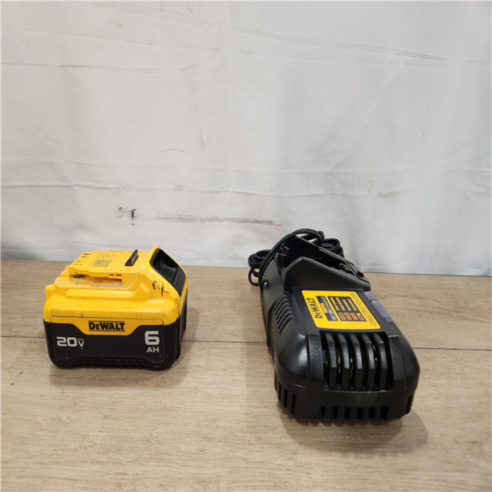 AS-IS- DEWALT 20V MAX Lithium-Ion 6.0 Ah Battery and Charger