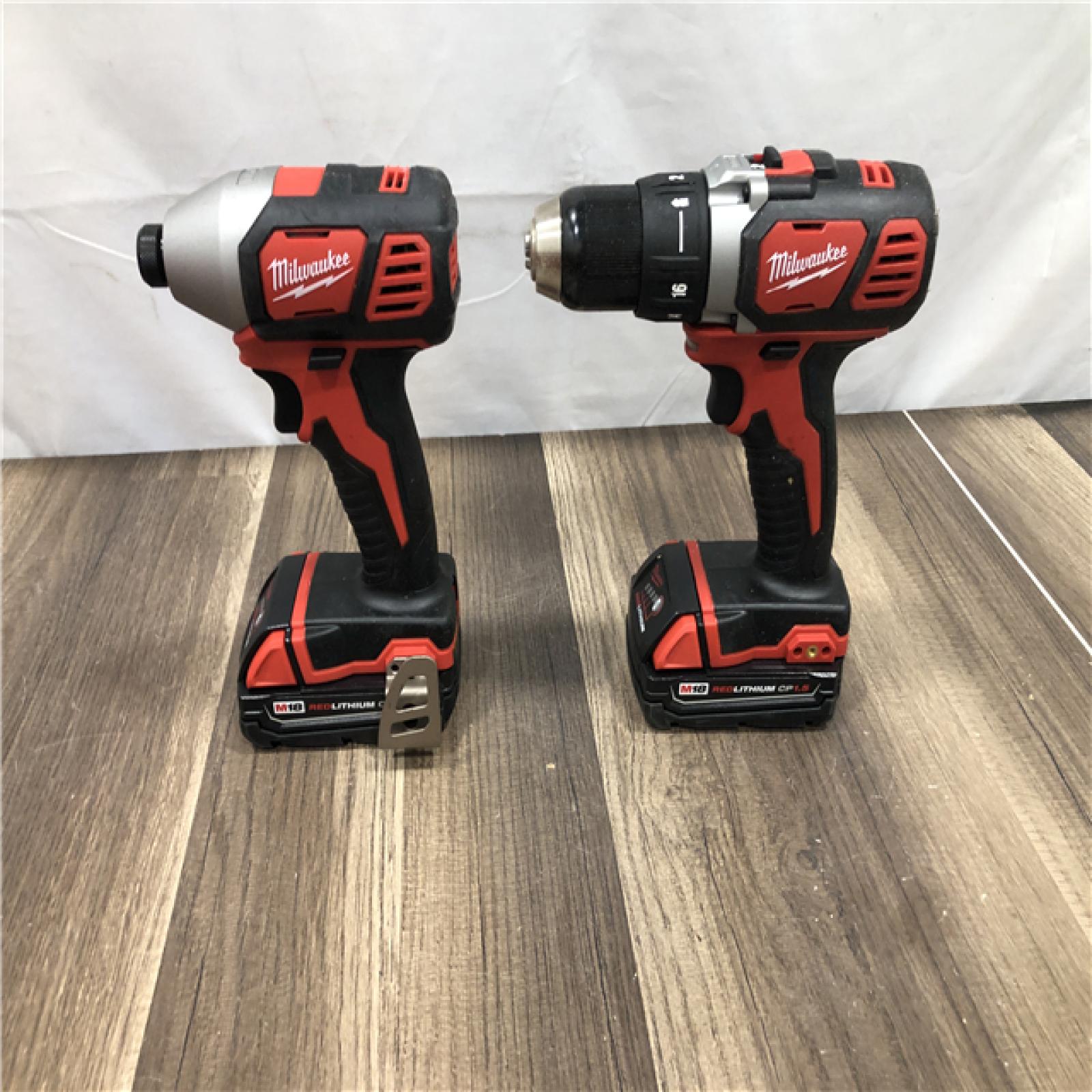 AS-IS Milwaukee 18V Lithium-Ion Cordless Drill Driver/Impact Driver Combo Kit