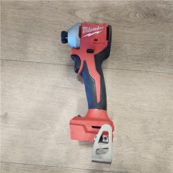 AS-IS- Milwaukee 18V Lithium-Ion Compact Brushless Cordless 1/4 in. Impact Driver (Tool-Only)