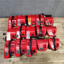 HOUSTON LOCATION - AS-IS MILWAUKEE BATTERY CHARGER PACK QTY - 15