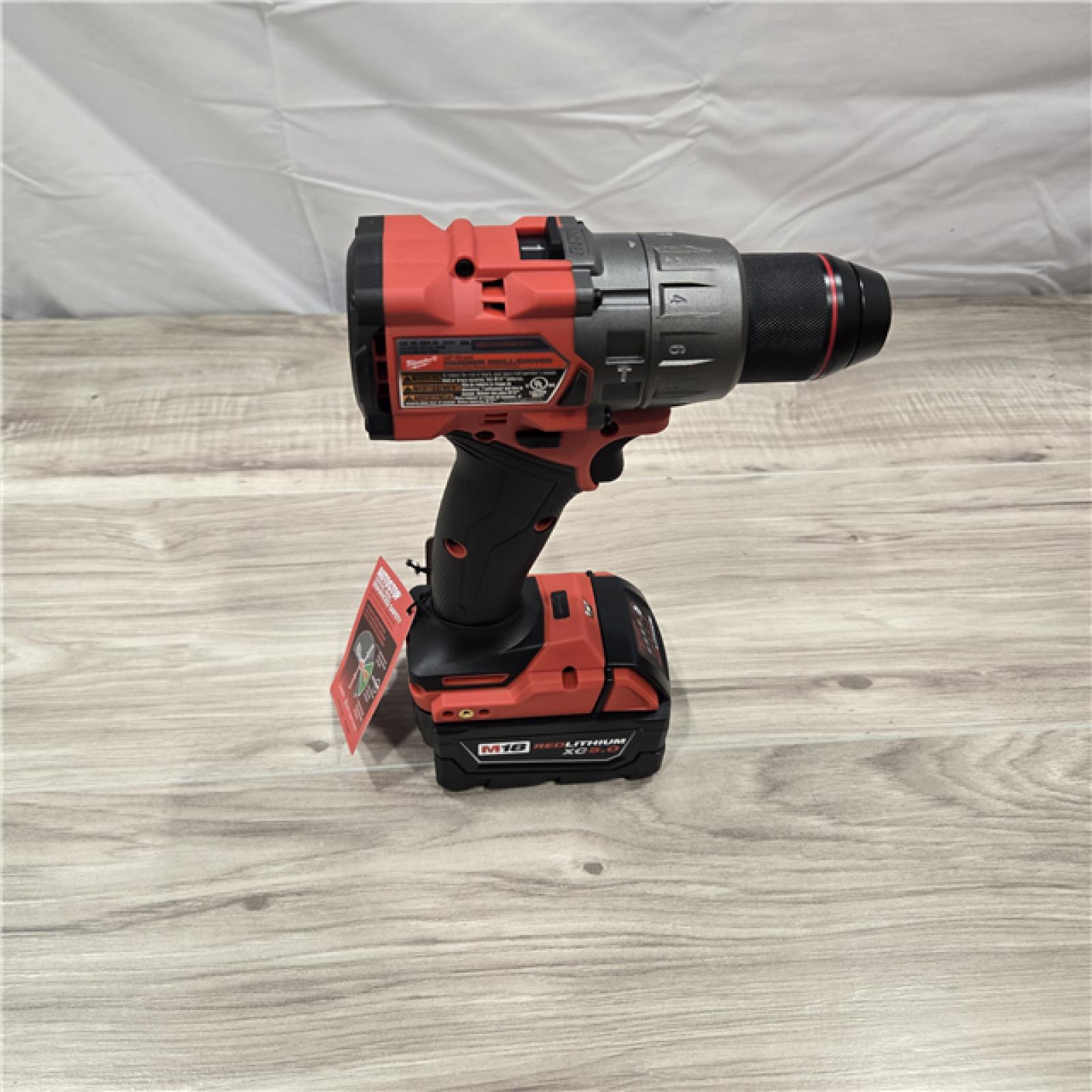 AS-IS Milwaukee 2904-22 Hammer Drill Driver Kit with Batteries  Charger & Tool Case  Red