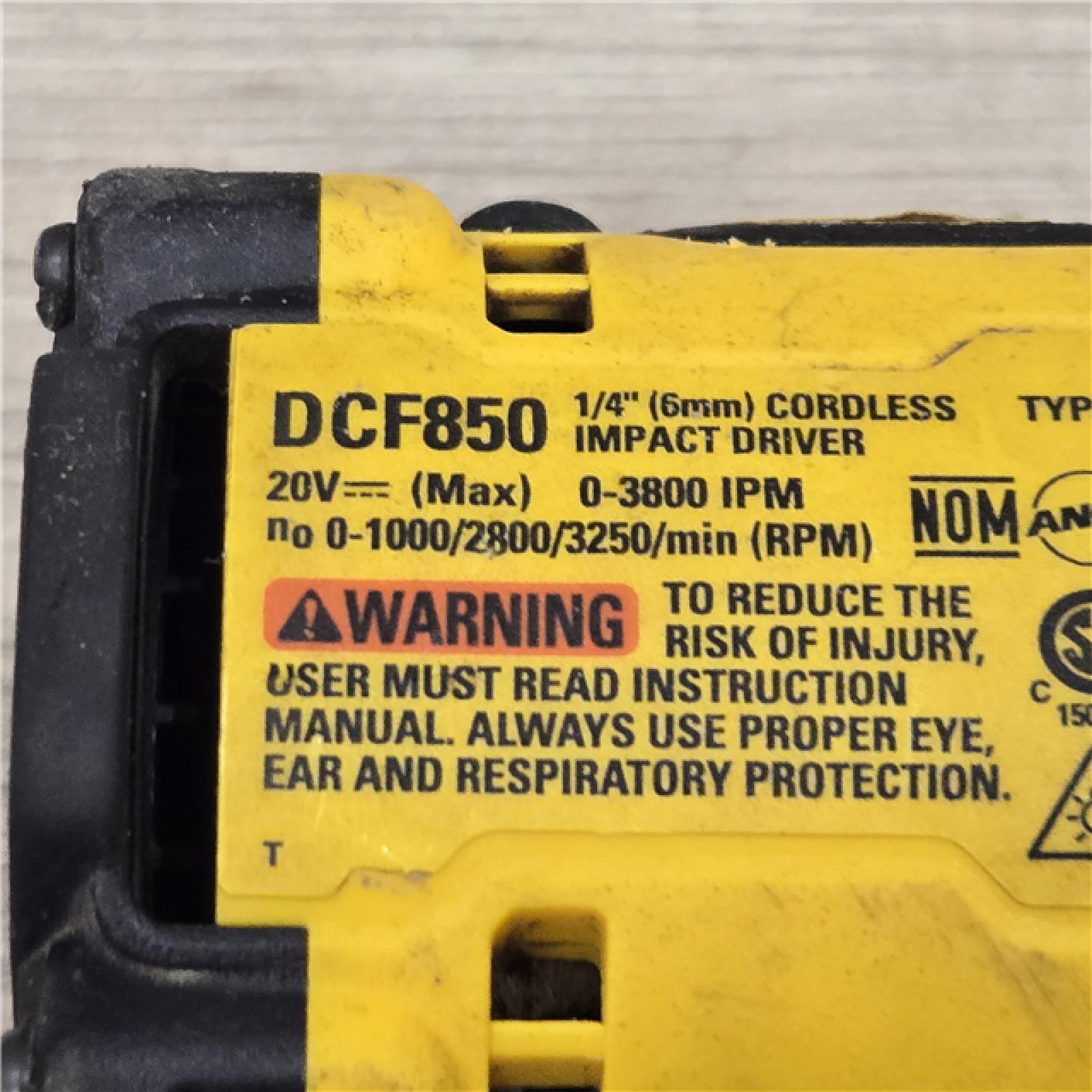 AS-IS DeWalt DCF850B 20V Cordless Compact 1/4 Impact Driver (Tool Only)