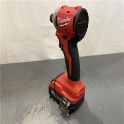 AS-IS - Milwaukee M18 18-Volt Lithium-Ion Compact Brushless Cordless 1/4 in. Impact Driver Kit