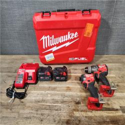 HOUSTON LOCATION - AS-IS MILWAUKEE FUEL 18V Lithium-Ion Brushless Cordless Hammer Drill and Impact Driver Combo Kit