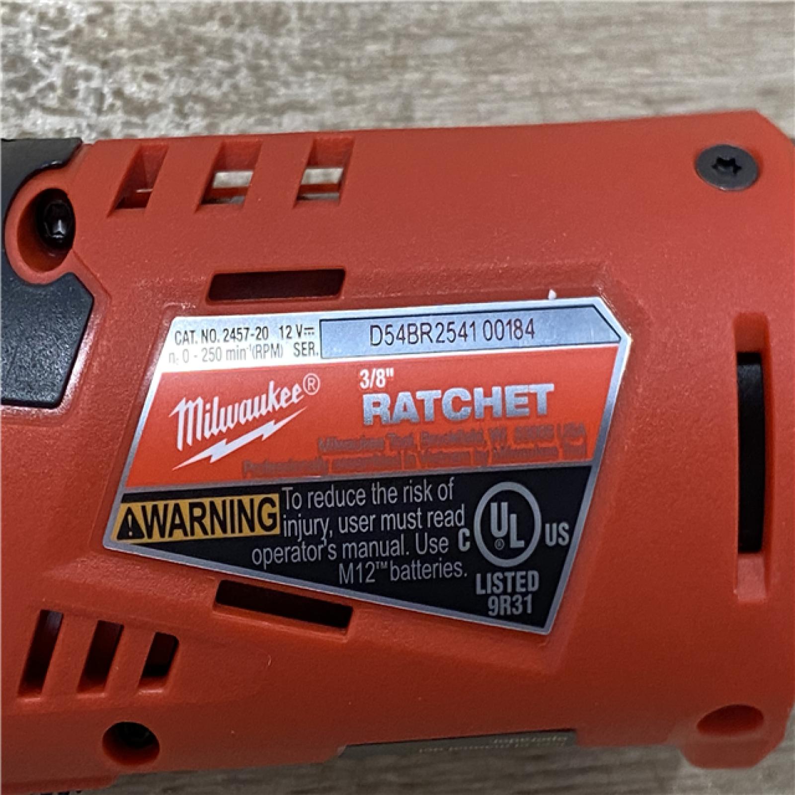 AS-IS Milwaukee 12V Lithium-Ion Cordless 3/8 in. Ratchet (Tool-Only)