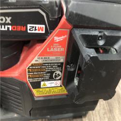 AS-IS Milwaukee 12-Volt Lithium-Ion Cordless Green 250 ft. 3-Plane Laser Level Kit