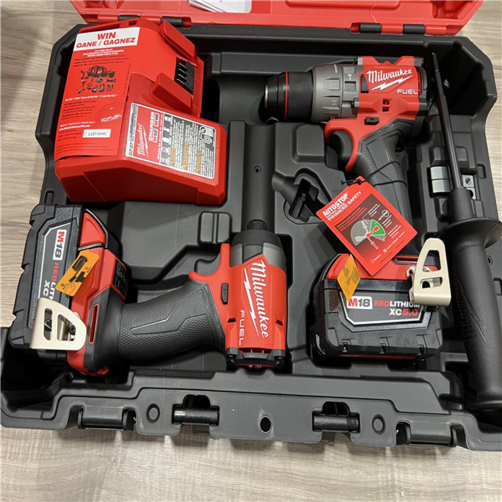 NEW Milwaukee FUEL 18V Lithium-Ion Brushless Cordless Hammer Drill and Impact Driver Combo Kit