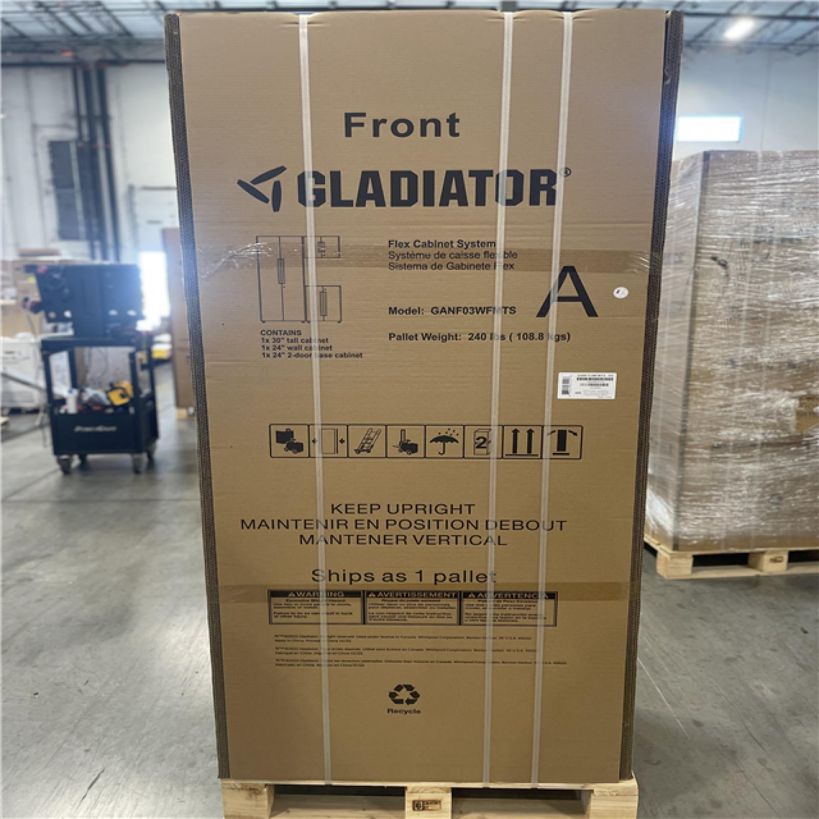 DALLAS LOCATION- NEW! GLADIATOR FLEX 3 CABINET SYSTEM A Pre-Assembled