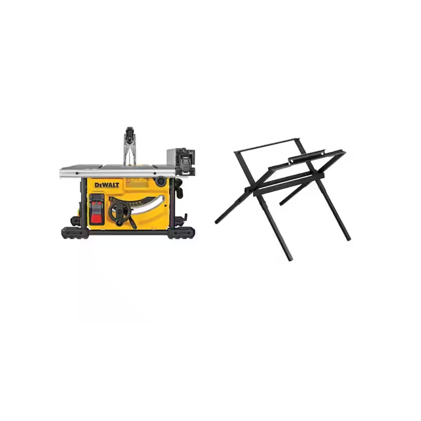 NEW! - DEWALT 15 Amp Corded 8-1/4 in. Compact Jobsite Tablesaw with Compact Table Saw Stand