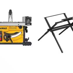 NEW! - DEWALT 15 Amp Corded 8-1/4 in. Compact Jobsite Tablesaw with Compact Table Saw Stand