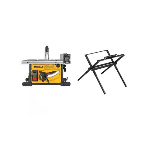 NEW! - DEWALT 15 Amp Corded 8-1/4 in. Compact Jobsite Tablesaw with Compact Table Saw Stand