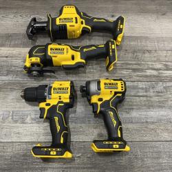 AS-IS DEWALT ATOMIC 20-Volt Lithium-Ion Cordless Brushless (4-Tool) Combo Kit