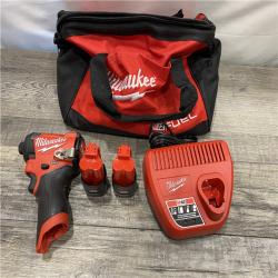 AS-IS Milwaukee  FUEL 12V Lithium-Ion Brushless Cordless 1/4 in. Hex Impact Driver Kit