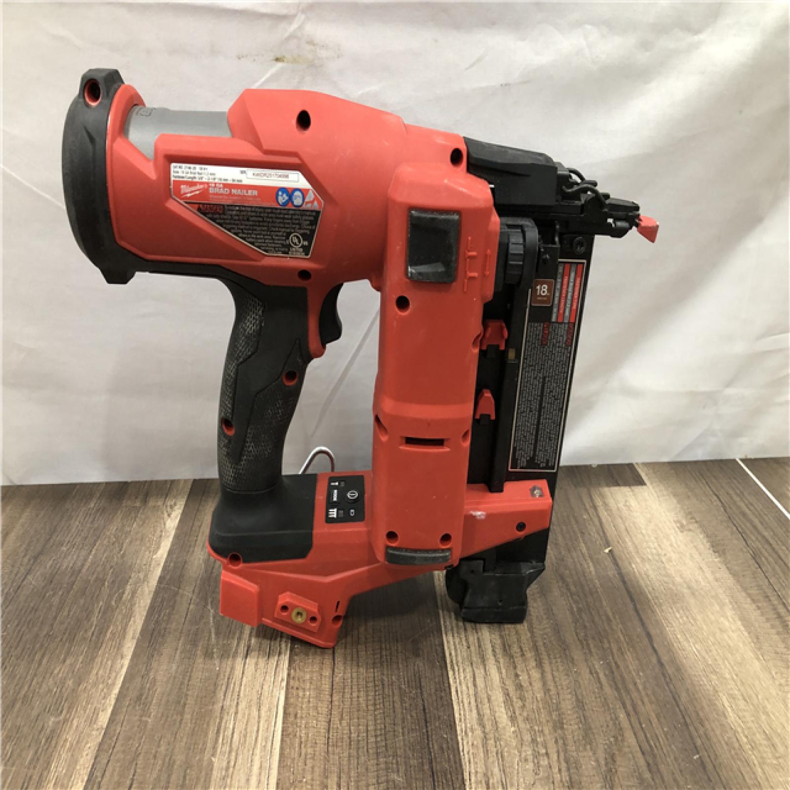 AS-IS Milwaukee FUEL 18-Volt Lithium-Ion Brushless Cordless Gen II 18-Gauge Brad Nailer (Tool-Only)